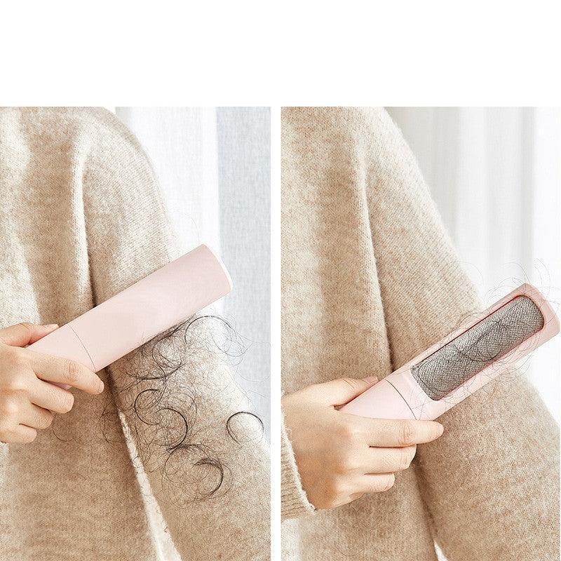 2-In-1 Pet Hair Remover: Portable Self-Cleaning Brush For Effortless Fur And Lint Removal
